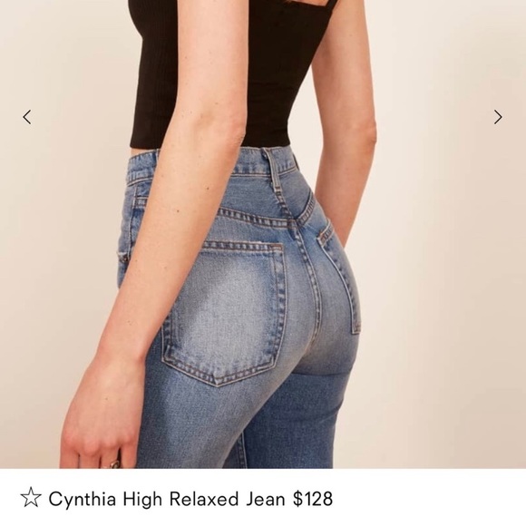 Reformation Size 28 Cynthia High Relaxed Jean in Antigua Wash - Picture 5 of 13